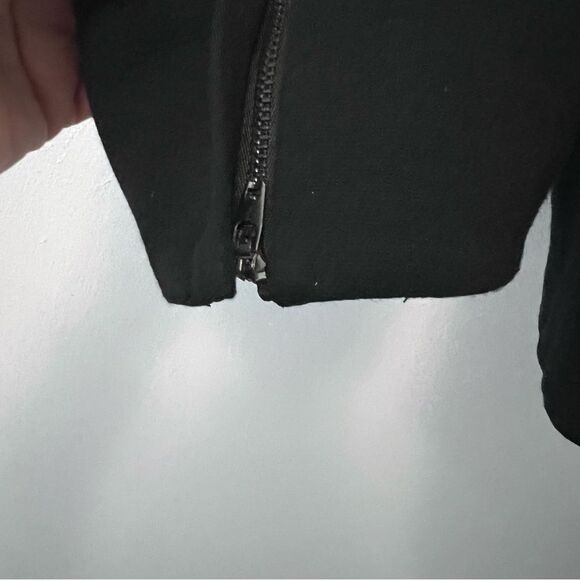 Theory Black Mariony Collar Zip Up Jacket Blazer Size 8 - Picture 7 of 10